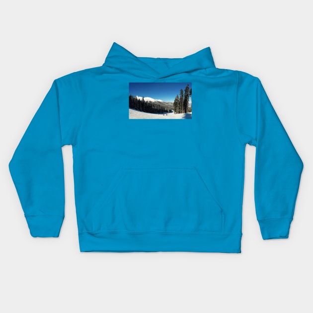 ski slope Kids Hoodie by psychoshadow